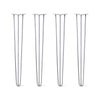 DIY Hairpin Legs Hairpin Legs 37" / Grey / 3/8" Hairpin Legs Set of 4, 3-Rod Design - Grey Powder Coated Finish