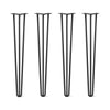 DIY Hairpin Legs Hairpin Legs 37" / Jet Black Satin / 1/2" Hairpin Legs Set of 4, 3-Rod Design - Jet Black Satin Powder Coated Finish