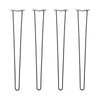 DIY Hairpin Legs Hairpin Legs 37" / Jet Black Satin / 3/8" Hairpin Legs Set of 4, 2-Rod Design - Jet Black Satin Powder Coated Finish