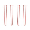 DIY Hairpin Legs Hairpin Legs 37" / Orange / Red / 1/2" Hairpin Legs Set of 4, 2-Rod Design - Orange-Red Powder Coated Finish