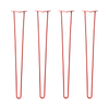 DIY Hairpin Legs Hairpin Legs 37" / Orange / Red / 3/8" Hairpin Legs Set of 4, 2-Rod Design - Orange-Red Powder Coated Finish