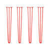 DIY Hairpin Legs Hairpin Legs 37" / Orange / Red / 3/8" Hairpin Legs Set of 4, 3-Rod Design - Orange-Red Powder Coated Finish