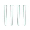 Hairpin Legs Set of 4, 2-Rod Design - Turquoise Powder Coated Finish