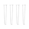 DIY Hairpin Legs Hairpin Legs 37" / White / 1/2" Hairpin Legs Set of 4, 2-Rod Design - White Powder Coated Finish