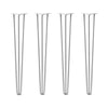 DIY Hairpin Legs Hairpin Legs 37" / White / 1/2" Hairpin Legs Set of 4, 3-Rod Design - White Powder Coated Finish