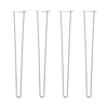 DIY Hairpin Legs Hairpin Legs 37" / White / 3/8" Hairpin Legs Set of 4, 2-Rod Design - White Powder Coated Finish