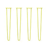 DIY Hairpin Legs Hairpin Legs 37" / Yellow / 1/2" Hairpin Legs Set of 4, 2-Rod Design - Yellow Powder Coated Finish
