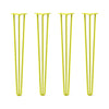 DIY Hairpin Legs Hairpin Legs 37" / Yellow / 1/2" Hairpin Legs Set of 4, 3-Rod Design - Yellow Powder Coated Finish