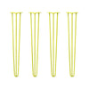 DIY Hairpin Legs Hairpin Legs 37" / Yellow / 3/8" Hairpin Legs Set of 4, 3-Rod Design - Yellow Powder Coated Finish