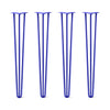 DIY Hairpin Legs Hairpin Legs 38" / Blue / 1/2" Hairpin Legs Set of 4, 3-Rod Design - Blue Powder Coated Finish