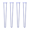 DIY Hairpin Legs Hairpin Legs 38" / Blue / 3/8" Hairpin Legs Set of 4, 2-Rod Design - Blue Powder Coated Finish