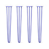 DIY Hairpin Legs Hairpin Legs 38" / Blue / 3/8" Hairpin Legs Set of 4, 3-Rod Design - Blue Powder Coated Finish