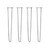 DIY Hairpin Legs Hairpin Legs 38" / Clear / 1/2" Hairpin Legs Set of 4, 2-Rod Design - Clear Coated Finish