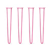 Hairpin Legs Set of 4, 2-Rod Design - Fuchsia Powder Coated Finish