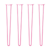 Hairpin Legs Set of 4, 2-Rod Design - Fuchsia Powder Coated Finish
