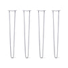 Hairpin Legs Set of 4, 2-Rod Design - Grey Powder Coated Finish