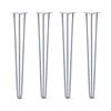 DIY Hairpin Legs Hairpin Legs 38" / Grey / 1/2" Hairpin Legs Set of 4, 3-Rod Design - Grey Powder Coated Finish