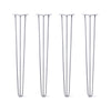 DIY Hairpin Legs Hairpin Legs 38" / Grey / 3/8" Hairpin Legs Set of 4, 3-Rod Design - Grey Powder Coated Finish