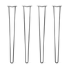 DIY Hairpin Legs Hairpin Legs 38" / Jet Black Satin / 3/8" Hairpin Legs Set of 4, 2-Rod Design - Jet Black Satin Powder Coated Finish