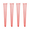DIY Hairpin Legs Hairpin Legs 38" / Orange / Red / 1/2" Hairpin Legs Set of 4, 3-Rod Design - Orange-Red Powder Coated Finish