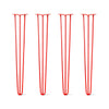 DIY Hairpin Legs Hairpin Legs 38" / Orange / Red / 3/8" Hairpin Legs Set of 4, 3-Rod Design - Orange-Red Powder Coated Finish