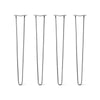 DIY Hairpin Legs Hairpin Legs 38" / Raw Steel / 1/2" Hairpin Legs Set of 4, 2-Rod Design - Raw Steel