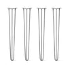 DIY Hairpin Legs Hairpin Legs 38" / Raw Steel / 3/8" Hairpin Legs Set of 4, 3-Rod Design - Raw Steel