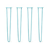 DIY Hairpin Legs Hairpin Legs 38" / Teal / 1/2" Hairpin Legs Set of 4, 2-Rod Design - Teal Powder Coated Finish