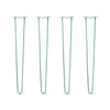 Hairpin Legs Set of 4, 2-Rod Design - Turquoise Powder Coated Finish