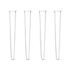 DIY Hairpin Legs Hairpin Legs 38" / White / 1/2" Hairpin Legs Set of 4, 2-Rod Design - White Powder Coated Finish