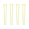 DIY Hairpin Legs Hairpin Legs 38" / Yellow / 1/2" Hairpin Legs Set of 4, 2-Rod Design - Yellow Powder Coated Finish