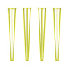 Hairpin Legs Set of 4, 3-Rod Design - Yellow Powder Coated Finish