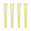 DIY Hairpin Legs Hairpin Legs 38" / Yellow / 1/2" Hairpin Legs Set of 4, 3-Rod Design - Yellow Powder Coated Finish