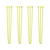 DIY Hairpin Legs Hairpin Legs 38" / Yellow / 3/8" Hairpin Legs Set of 4, 3-Rod Design - Yellow Powder Coated Finish