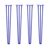 DIY Hairpin Legs Hairpin Legs 39" / Blue / 1/2" Hairpin Legs Set of 4, 3-Rod Design - Blue Powder Coated Finish
