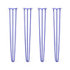 DIY Hairpin Legs Hairpin Legs 39" / Blue / 3/8" Hairpin Legs Set of 4, 3-Rod Design - Blue Powder Coated Finish