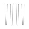 DIY Hairpin Legs Hairpin Legs 39" / Clear / 1/2" Hairpin Legs Set of 4, 2-Rod Design - Clear Coated Finish