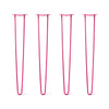 Hairpin Legs Set of 4, 2-Rod Design - Fuchsia Powder Coated Finish