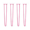 DIY Hairpin Legs Hairpin Legs 39" / Fuchsia / 1/2" Hairpin Legs Set of 4, 2-Rod Design - Fuchsia Powder Coated Finish