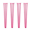 DIY Hairpin Legs Hairpin Legs 39" / Fuchsia / 1/2" Hairpin Legs Set of 4, 3-Rod Design - Fuchsia Powder Coated Finish