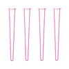 Hairpin Legs Set of 4, 2-Rod Design - Fuchsia Powder Coated Finish
