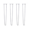 DIY Hairpin Legs Hairpin Legs 39" / Grey / 1/2" Hairpin Legs Set of 4, 2-Rod Design - Grey Powder Coated Finish