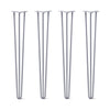 DIY Hairpin Legs Hairpin Legs 39" / Grey / 1/2" Hairpin Legs Set of 4, 3-Rod Design - Grey Powder Coated Finish