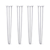 DIY Hairpin Legs Hairpin Legs 39" / Grey / 3/8" Hairpin Legs Set of 4, 3-Rod Design - Grey Powder Coated Finish
