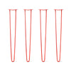 DIY Hairpin Legs Hairpin Legs 39" / Orange / Red / 1/2" Hairpin Legs Set of 4, 2-Rod Design - Orange-Red Powder Coated Finish