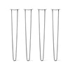 DIY Hairpin Legs Hairpin Legs 39" / Raw Steel / 1/2" Hairpin Legs Set of 4, 2-Rod Design - Raw Steel