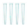 DIY Hairpin Legs Hairpin Legs 39" / Teal / 1/2" Hairpin Legs Set of 4, 2-Rod Design - Teal Powder Coated Finish