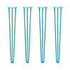 DIY Hairpin Legs Hairpin Legs 39" / Teal / 1/2" Hairpin Legs Set of 4, 3-Rod Design - Teal Powder Coated Finish