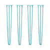 DIY Hairpin Legs Hairpin Legs 39" / Teal / 3/8" Hairpin Legs Set of 4, 3-Rod Design - Teal Powder Coated Finish