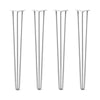 DIY Hairpin Legs Hairpin Legs 39" / White / 1/2" Hairpin Legs Set of 4, 3-Rod Design - White Powder Coated Finish